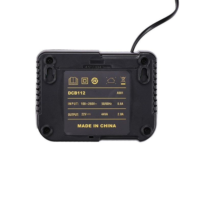 Charger for Dewalt 18V & 12V Li-Ion Replacement Battery | For DCB112 Charger