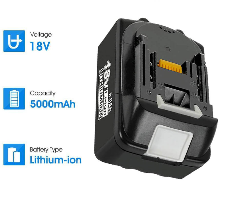 For Makita 18V Battery Replacement | BL1815 BL1850B 5.0Ah Li-ion Battery With LED 4 Pack