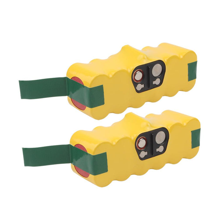4.5Ah Compatible With iRobot Roomba 14.4V Battery Replacement | High Capacity NI-MH 2 Pack Yellow