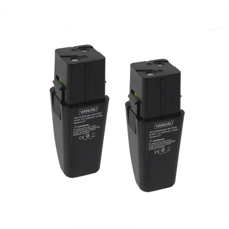 For Ontel Swivel Sweeper 7.2V Battery Replacement | G1 & G2 2.0Ah Ni-MH Battery 2 Pack - Vanonbattery