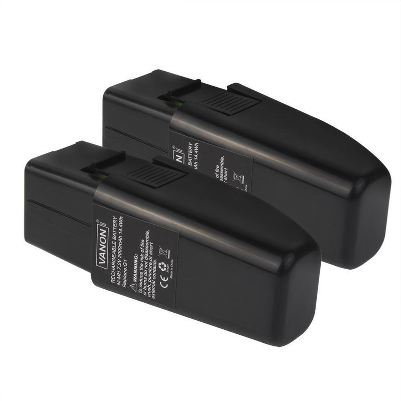 For Ontel Swivel Sweeper 7.2V Battery Replacement | G1 & G2 2.0Ah Ni-MH Battery 2 Pack - Vanonbattery