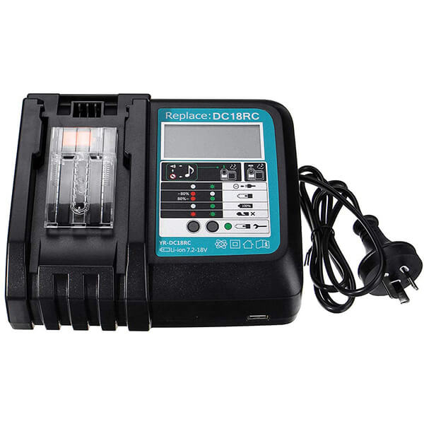 For Makita 14.4V-18V 3.5Ah Rapid Battery Charger Compatible With Makita DC18RF/RC Li-Ion BL1860 BL1850 BL1830