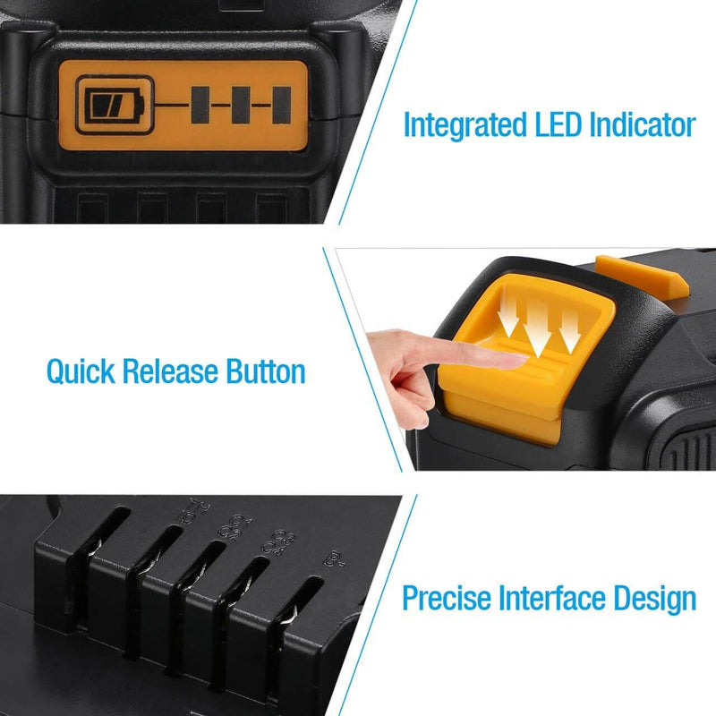 For Dewalt 20V Max 9.0 Ah Battery | DCB200 Li-ion Battery