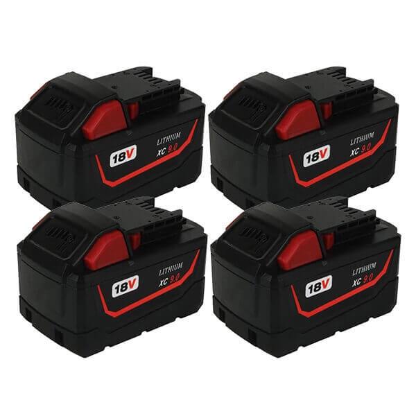 For Milwaukee 18V Battery Replacement | M18 9.0Ah Battery 4 Pack