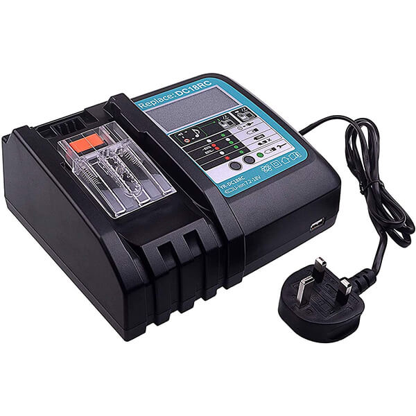 For Makita 14.4V-18V 3.5Ah Rapid Battery Charger Compatible With Makita DC18RF/RC Li-Ion BL1860 BL1850 BL1830